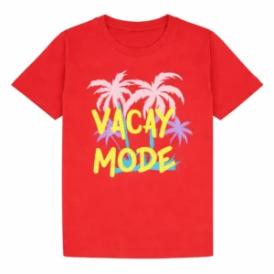 Vacay Mode Palm Tree Summer Graphic T-Shirt – Tropical Holiday Design