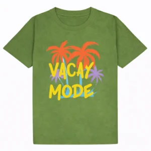Vacay Mode Palm Tree Summer Graphic T-Shirt – Tropical Holiday Design