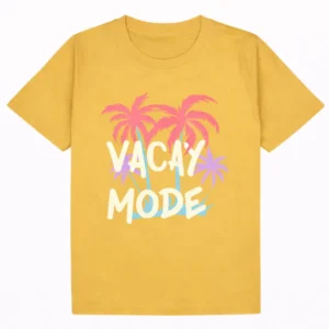 Vacay Mode Palm Tree Summer Graphic T-Shirt – Tropical Holiday Design
