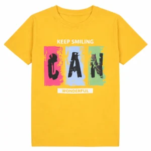 Keep Smiling CAN Wonderful Graphic Kids T-Shirt – Positive Motivational Design