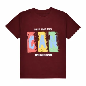 Keep Smiling CAN Wonderful Graphic Kids T-Shirt – Positive Motivational Design