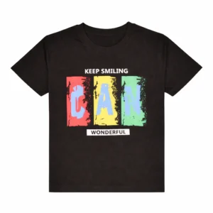 Keep Smiling CAN Wonderful Graphic Kids T-Shirt – Positive Motivational Design