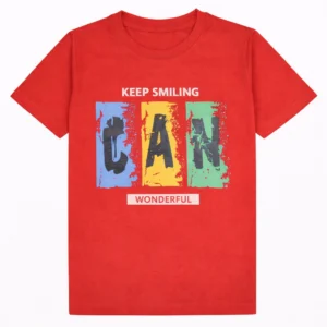 Keep Smiling CAN Wonderful Graphic Kids T-Shirt – Positive Motivational Design