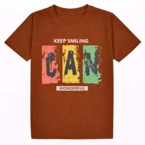 Keep Smiling CAN Wonderful Graphic Kids T-Shirt – Positive Motivational Design
